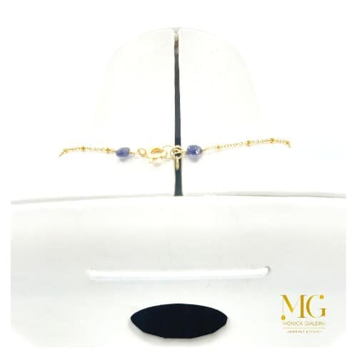 Collana gocce di cielo di zaffiri blu - immagine 3