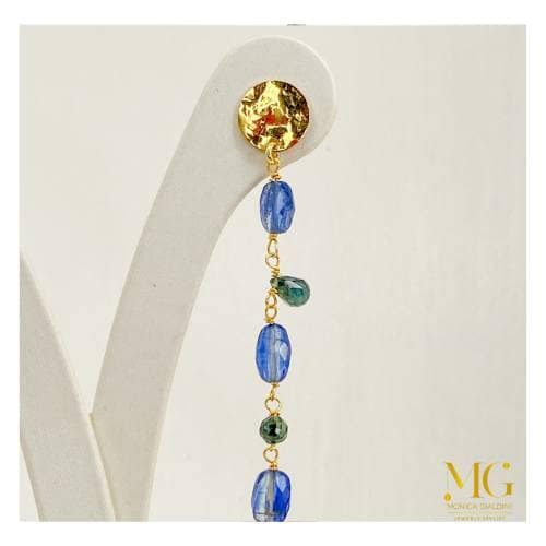 Orecchini "Riflessi dorati blu" - immagine 4