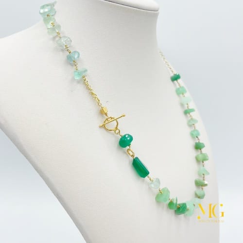 Collana corta verde - immagine 4