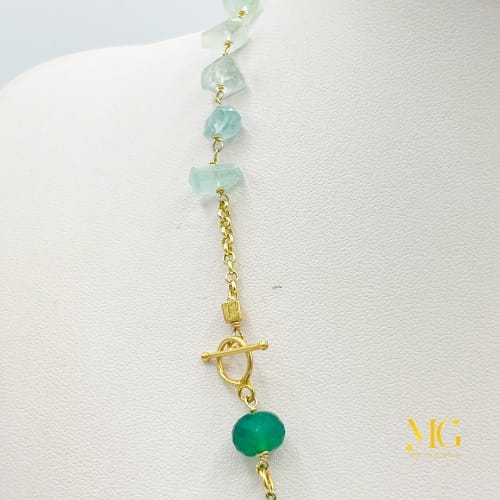 Collana corta verde - immagine 3