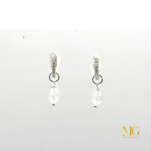 Orecchini pendenti argento e goccia labradorite - immagine 2