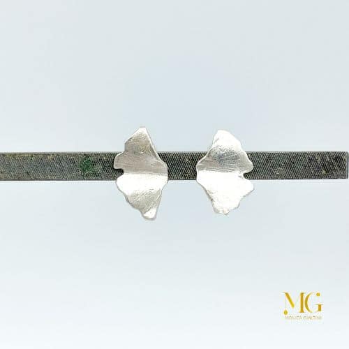 Orecchini pendenti in argento con pietra verde - immagine 2