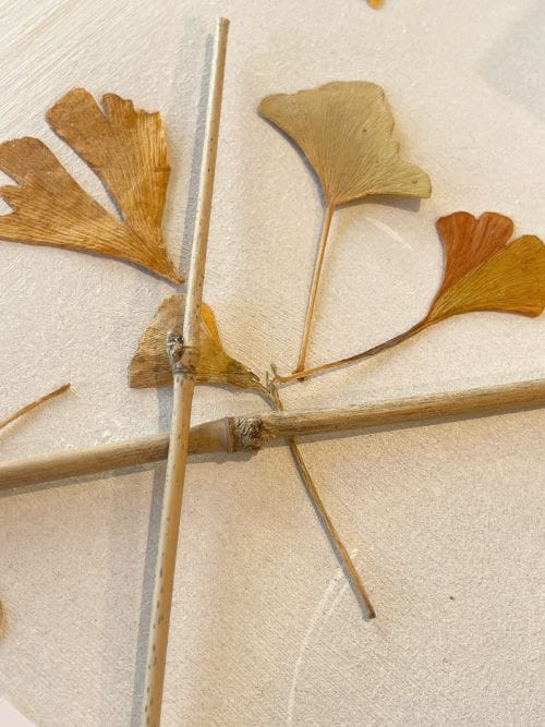 collezione ginkgo bambù pezzi foglia gingko e canna di bambù fatta a mano Monica Gialdini gioielli artigianali Lugano