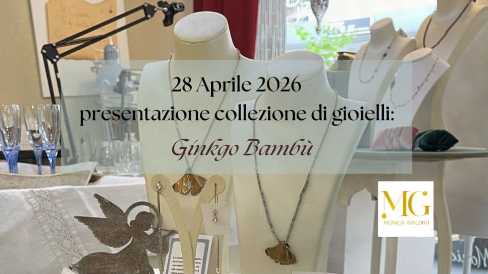 presentazione della collezione di gioielli Ginkgo Bambù gioielli artigianali Monica Gialdini Lugano